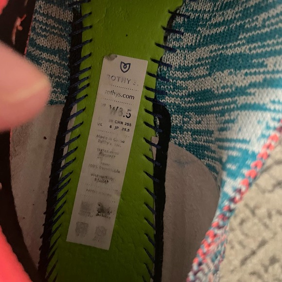 Rothy’s the flat turquoise melange flats size 8.5 - Picture 4 of 4